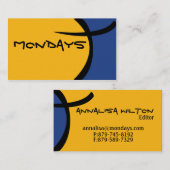 漫画の細胞-青および黄色 名刺 (正面/裏面)