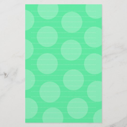 漫画の緑のゲーターキッズのドットありがとう 便箋 (裏面)