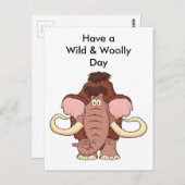 漫画の羊毛マンモス ポストカード (正面/裏面)