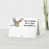 漫画の耳が長いJerboaカード サンキューカード (裏面)