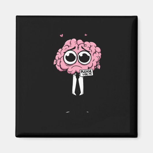 漫画の脳のジョーク私を使用してください男性の女性の脳H マグネット (正面)