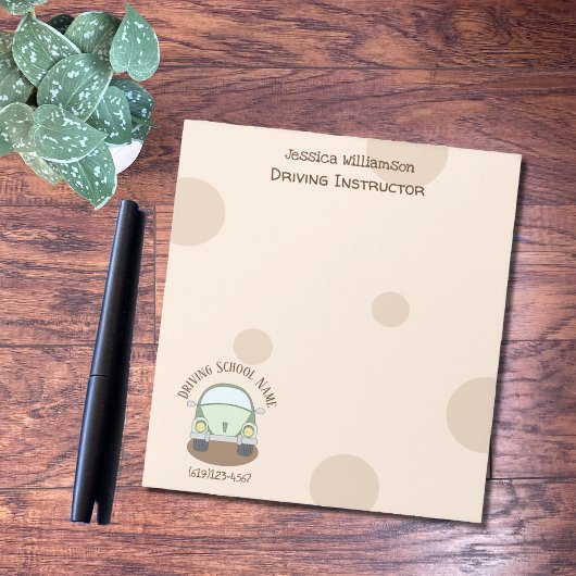 漫画の自動車運転学校インストラクターメモ帳 ノートパッド