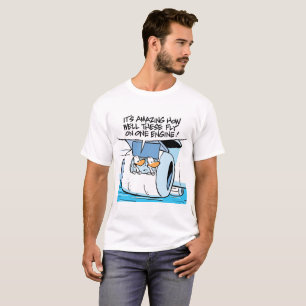 漫画の航空ユーモアのアヒルのTシャツ Tシャツ