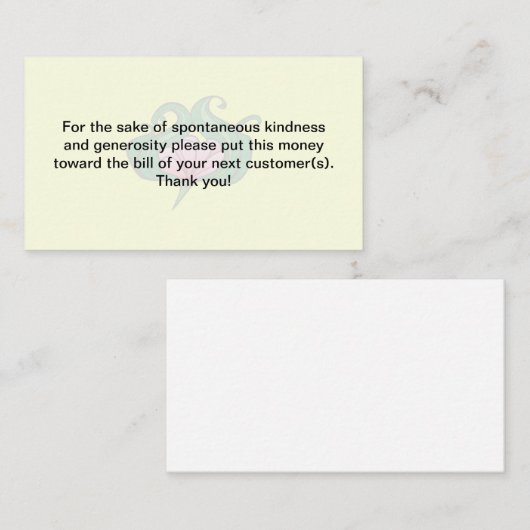 漫画の花が付いている寛大さカード 名刺 (正面/裏面)