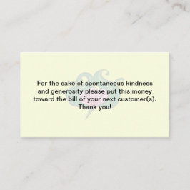 漫画の花が付いている寛大さカード 名刺