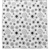 漫画の花のシャワーカーテン シャワーカーテン (正面)