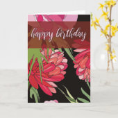 漫画の花 誕生日カード カード (黄色い花)