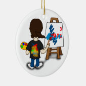 漫画の芸術家 セラミックオーナメント (右)