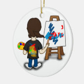 漫画の芸術家 セラミックオーナメント (左)