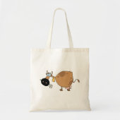 漫画の茶色の牛 トートバッグ (正面)