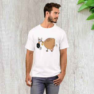 漫画の茶色の牛 Tシャツ