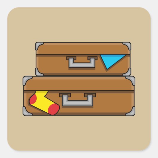 漫画の荷物 スクエアシール (正面)