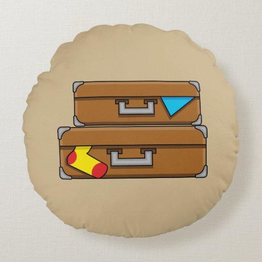 漫画の荷物 ラウンドクッション (正面)