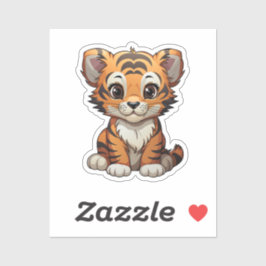 漫画の虎のイラストレーション シール