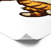 漫画の虎のイラストレーション ポスター (角)