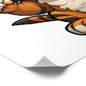 漫画の虎のイラストレーション ポスター (角)