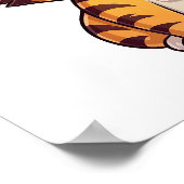 漫画の虎のイラストレーション ポスター (角)