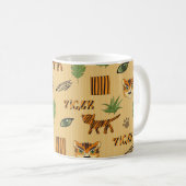漫画の虎:明るい子供のパターン。 コーヒーマグカップ (正面右)