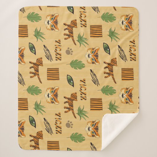 漫画の虎：明るい子供のパターン。 シェルパブランケット (正面)