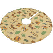 漫画の虎:明るい子供のパターン。 ブラッシュドポリエステルツリースカート (アングル)