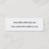 漫画の蜂の細いプロフィールカード スキニー名刺 (裏面)