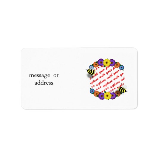 漫画の蜂蜜ミツバチ会議フォトフレーム ラベル (正面)