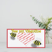 漫画の蜂蜜ミツバチ「Bee My Valentine」フォトフレーム シーズンカード (スタンド正面)