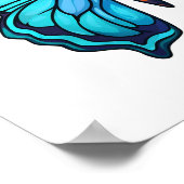 漫画の蝶のイラストレーション ポスター (角)