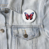 漫画の蝶のイラストレーション 缶バッジ (インサイチュ)