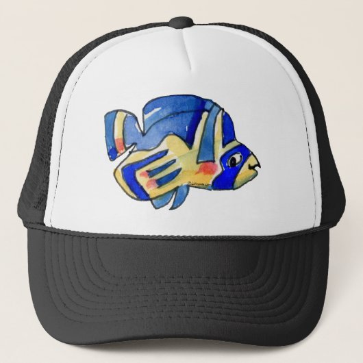 漫画の蝶の青い魚 キャップ (正面)