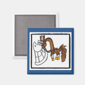 漫画の西絵を描馬磁石 マグネット (正面/裏面)