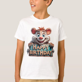 漫画の誕生日おめでとうイラスト Tシャツ