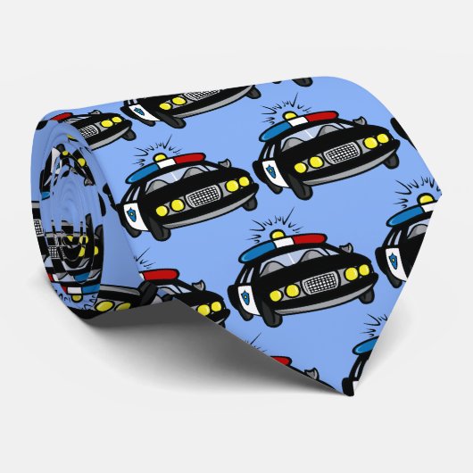漫画の警察の車のネックタイ ネクタイ (ロール)