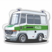 漫画の警察バン シール (正面)