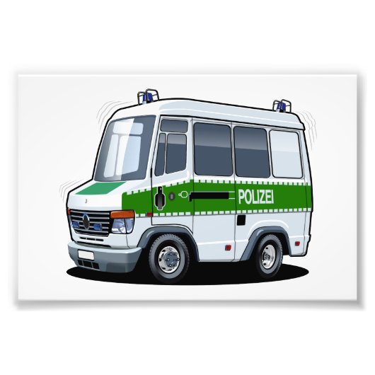 漫画の警察バン フォトプリント            (正面)