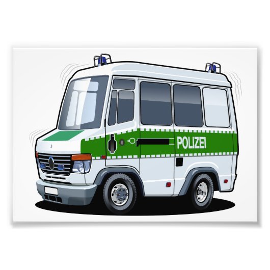 漫画の警察バン フォトプリント            (正面)