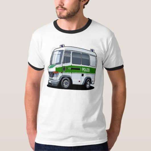 漫画の警察バン Tシャツ (正面)