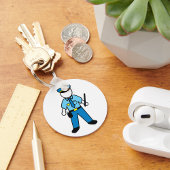 漫画の警察官のおもしろい法執行 キーホルダー