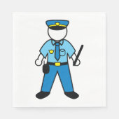 漫画の警察官のおもしろい法執行 スタンダードランチョンナプキン (正面)