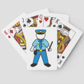 漫画の警察官のおもしろい法執行 トランプ (裏面)