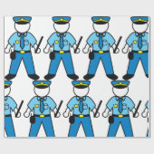 漫画の警察官のおもしろい法執行 ラッピングペーパー (フラット)