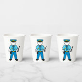 漫画の警察官のおもしろい法執行 紙コップ