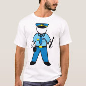 漫画の警察官のおもしろい法執行 Tシャツ (正面)