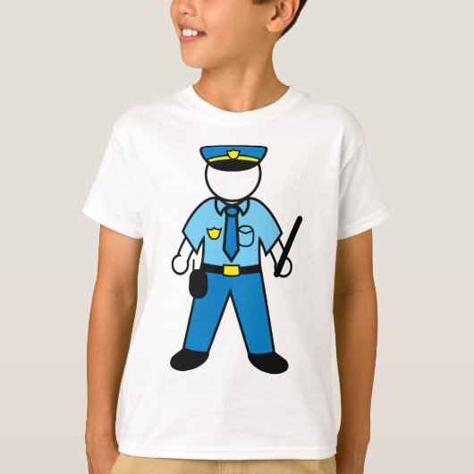 漫画の警察官のおもしろい法執行 Tシャツ (正面)