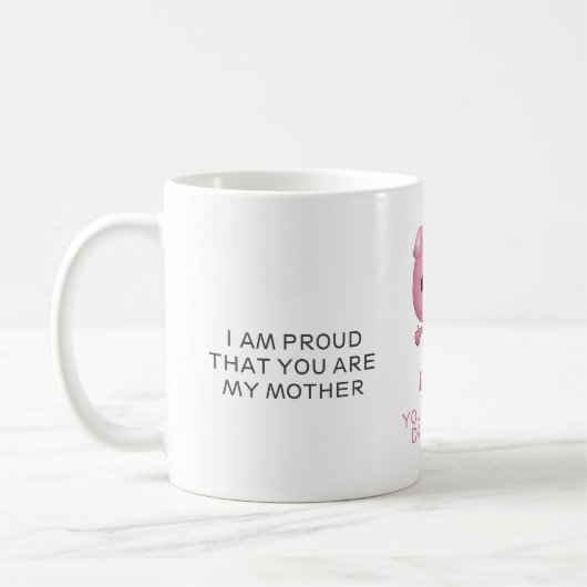 漫画の豚の母の日 コーヒーマグカップ (左)