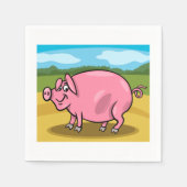 漫画の豚オンザファーム紙ナプキンス スタンダードカクテルナプキン (正面)
