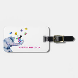 漫画の象と蝶 ラゲッジタグ