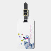 漫画の象と蝶 ラゲッジタグ (正面縦)