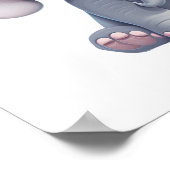 漫画の象のイラストレーション ポスター (角)