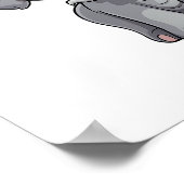 漫画の象のイラストレーション ポスター (角)